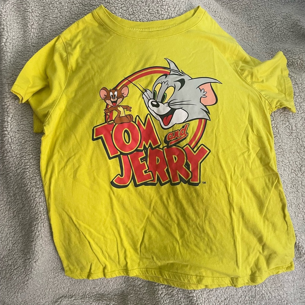 Tom and Jerry Kids Cartoon Tee - Yellow